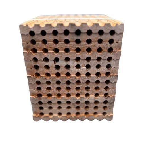 96-Hole Mason Bee Nesting Block on white background