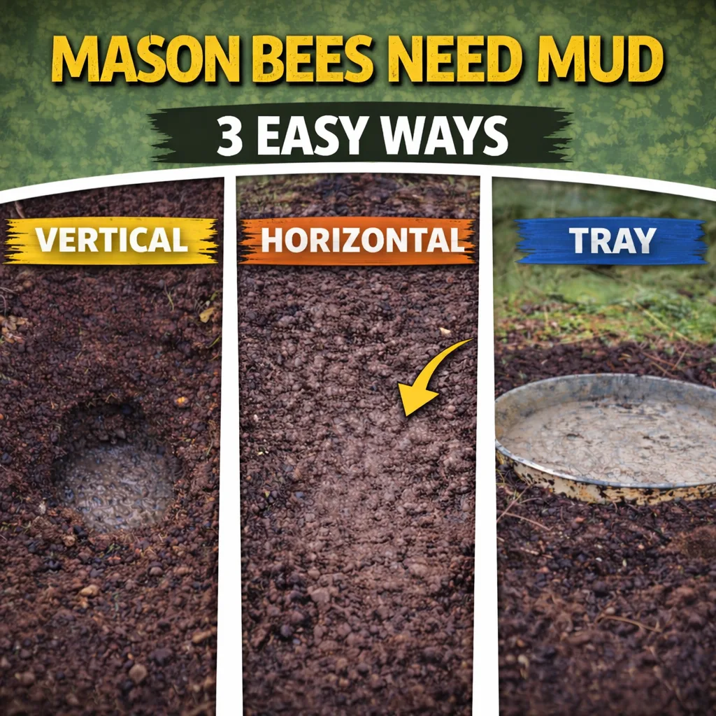 Mason Bees Need Mud: 3 Easy Ways to Provide It