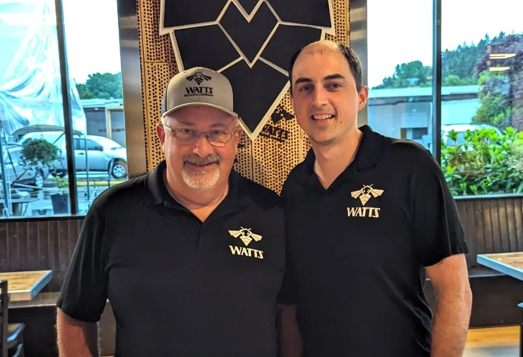 Jim and Evan Watts at WATTS Brewing Company