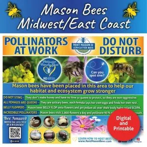 Pollinators at Work Garden Sign
